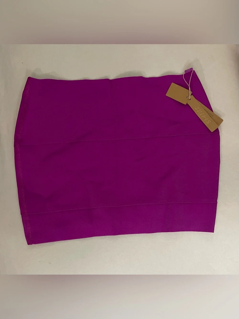 Skims NWT Knit Swim Bodycon Bandage Mini Skirt Lollipop magenta purple Size M